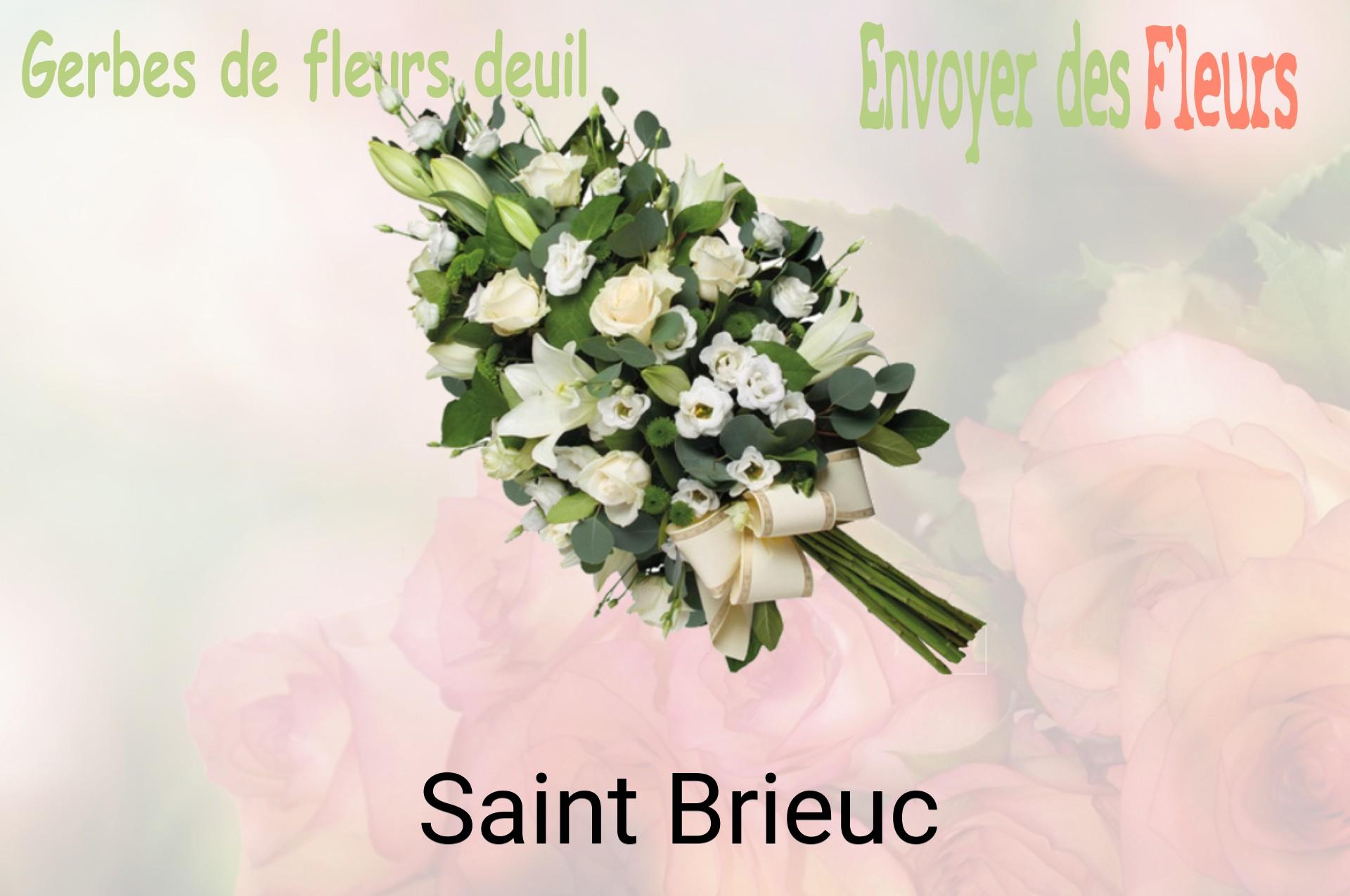 Gerbe de fleurs de deuil livrée à Saint-Brieuc